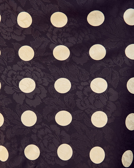 Villa Dusk Neck Tie Polka Dot Maxi Dress