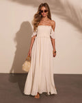 Resort Romance Ruffle Trim Maxi Dress