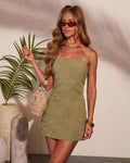 Palm Meadow Embroidered Abstract Floral Mini Dress