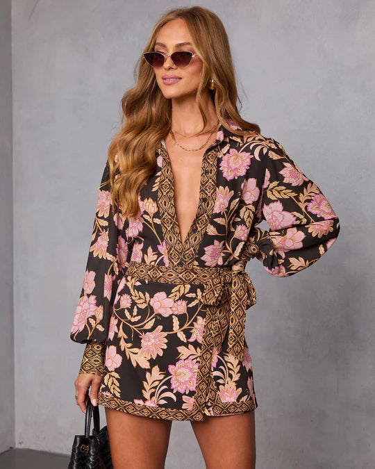 Ivy Embrace Floral Button Down Top