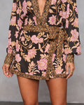 Ivy Embrace Floral Wrap Mini Skort