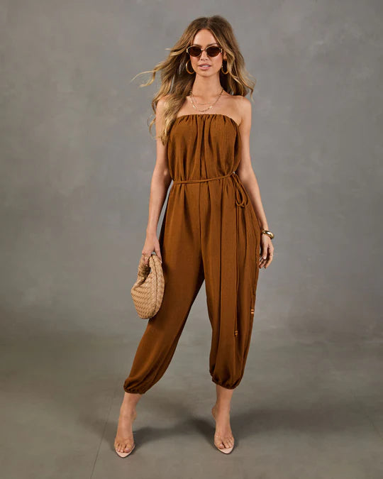 Elevated Edge Strapless Jumpsuit