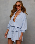 Brenna Blouson Sleeve Shirt Dress